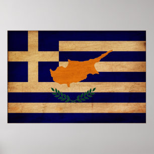 Grieks-Cypriotische vlag Poster