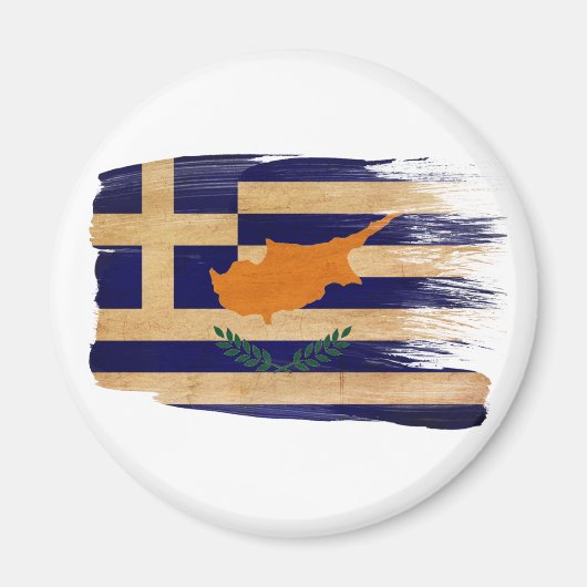 Grieks Cyprus Vlag Magneten (Voorkant)