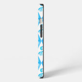 Grieks diamantpatroon met kantversieringen iPhone hoesje (Linkerkant)