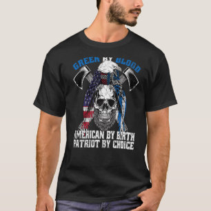 Grieks Door Bloed Amerikaans Door Geboorte Patriot T-shirt