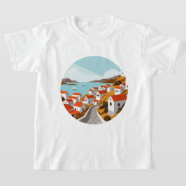 Grieks dorp t-shirt