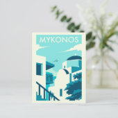 Grieks Egeïsch eiland Mykonos Poster Briefkaart (Staand voorkant)