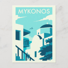 Grieks Egeïsch eiland Mykonos Poster Briefkaart