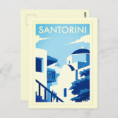 Grieks Egeïsche eiland Santorini Poster Briefkaart (Voorkant / Achterkant)