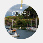 Grieks eiland Corfu Foto Keramisch Ornament (Voorkant)