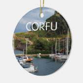 Grieks eiland Corfu Foto Keramisch Ornament (Links)