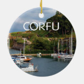 Grieks eiland Corfu Foto Keramisch Ornament (Achterkant)