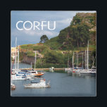 Grieks eiland Corfu Foto Magneet<br><div class="desc">Foto van boten op het Griekse eiland Corfu.</div>