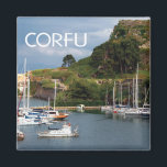 Grieks eiland Corfu Foto Magneet<br><div class="desc">Foto van boten op het Griekse eiland Corfu.</div>