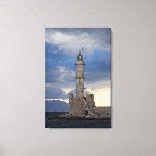 Grieks eiland Kreta en oude stad Chania 2 Canvas Afdruk