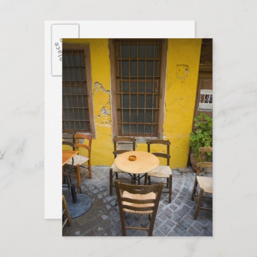 Grieks eiland Kreta en oude stad Chania 3 Briefkaart (Voorkant / Achterkant)