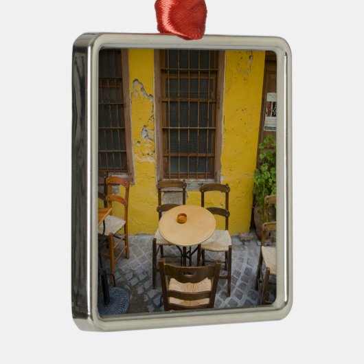 Grieks eiland Kreta en oude stad Chania 3 Metalen Ornament (Rechts)