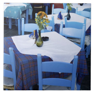 Grieks eiland Kreta en oude stad Chania Tegeltje