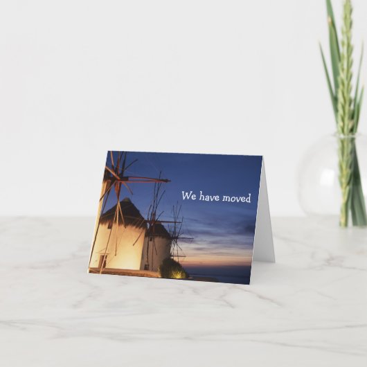 Grieks eiland nieuwe adreskaart aankondiging (Voorkant)