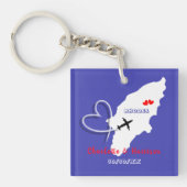 Grieks eiland Rhodos Destination Wedding Favor Sleutelhanger (voorkant)