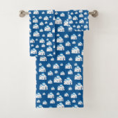 Grieks-eiland Santorini Blue Dome Church Bad Handdoek (Insitu)