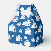 Grieks-eiland Santorini Blue Dome Church Bedankdoosjes (Achterkant)