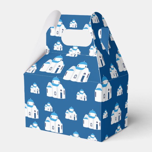 Grieks-eiland Santorini Blue Dome Church Bedankdoosjes (Voorkant Zijde)