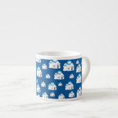 Grieks-eiland Santorini Blue Dome Church Espresso Kop (Voorkant rechts)