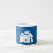 Grieks-eiland Santorini Blue Dome Church Espresso Kop (Voorkant)