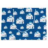 Grieks-eiland Santorini Blue Dome Church Groot Cadeauzakje (Voorkant)