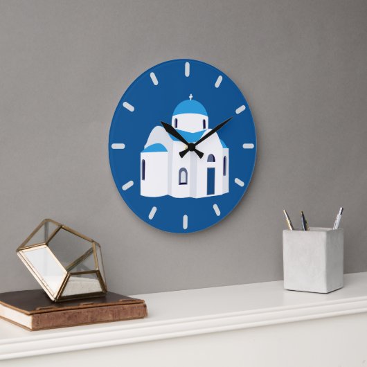 Grieks-eiland Santorini Blue Dome Church Grote Klok (Kantoor)