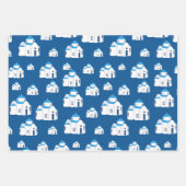 Grieks-eiland Santorini Blue Dome Church Inpakpapier Vel (Voorkant 2)