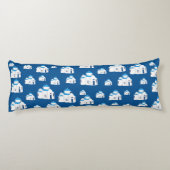 Grieks-eiland Santorini Blue Dome Church Lichaamskussen (Achterkant)