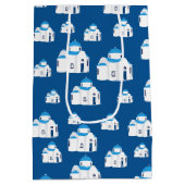 Grieks-eiland Santorini Blue Dome Church Medium Cadeauzakje (Achterkant)