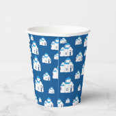 Grieks-eiland Santorini Blue Dome Church Papieren Bekers (Rechts)