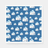 Grieks-eiland Santorini Blue Dome Church Servet (Voorkant)