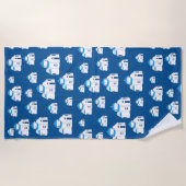 Grieks-eiland Santorini Blue Dome Church Strandlaken (Voorkant)