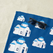 Grieks-eiland Santorini Blue Dome Church Strandlaken (In situ)