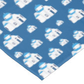 Grieks-eiland Santorini Blue Dome Church Tafelkleed (Gekanteld)