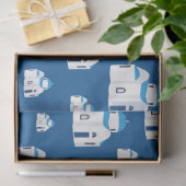 Grieks-eiland Santorini Blue Dome Church Tissuepapier (Geschenk)