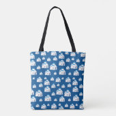 Grieks-eiland Santorini Blue Dome Church Tote Bag (Achterkant)