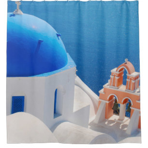 Grieks eiland Santorini Douchegordijn