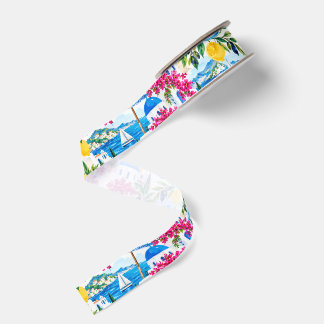 Grieks Eiland Santorini Middellandse Zee Zomer Grosgrain Lint