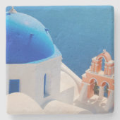 Grieks eiland Santorini Stenen Onderzetter (Voorkant)