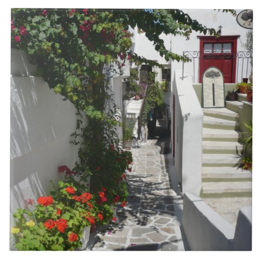 Grieks eiland Street Tegeltje (Voorkant)