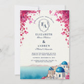 Grieks eiland zonsondergang Romance bruiloft Kaart (Voorkant)