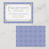 Grieks Elegantie Bruiloft Receptie Kaart (Voorkant / Achterkant)