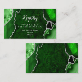 Grieks en zilver Agate Wedding Registry Informatiekaartje