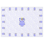 Grieks engel grijs haar geperst in vlaggetableclot tafelkleed (Voorkant (Horizontaal))