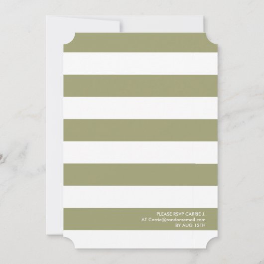 Grieks eten proeven | Vrijgezellenfeest Sage Invit Kaart (Achterkant)