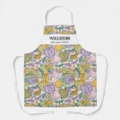 Grieks eten, restaurantskap, Yaya aangepaste tekst Schort (Voorkant)