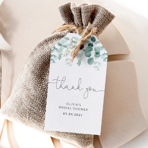 Grieks eucalyptusvrijgezellenfeest cadeaulabel