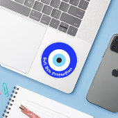 Grieks Evil Eye Contour Sticker (Laptop met iPhone)