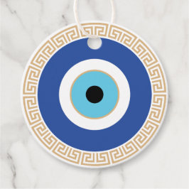 Grieks Evil Eye in Griekse Sleutel Bedankjes Labels