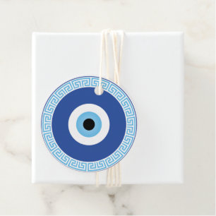 Grieks Evil Eye in Griekse Sleutel Bedankjes Labels